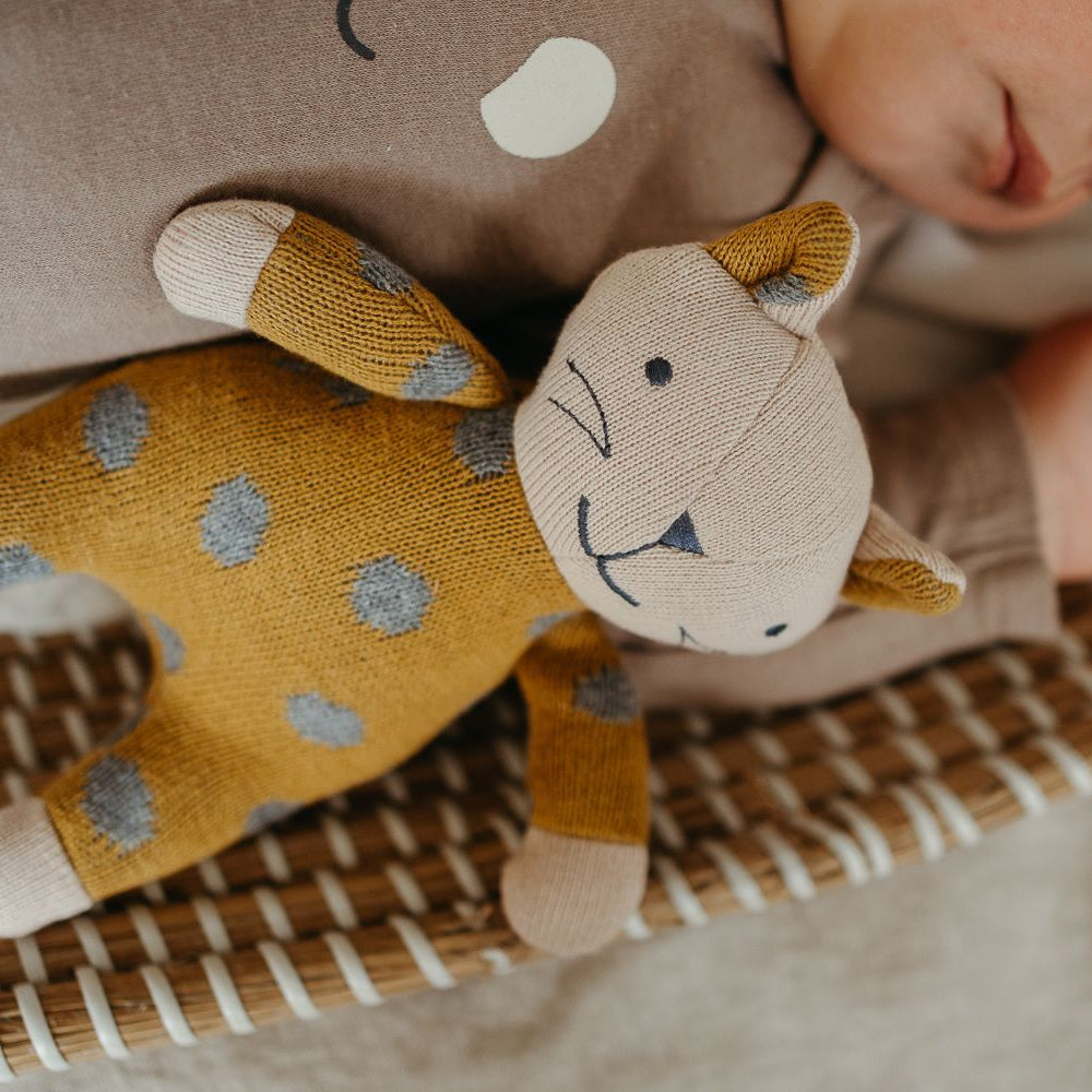 Cute Baby Kitty Knitted Toy with Gentle Rattle Sound - 41467