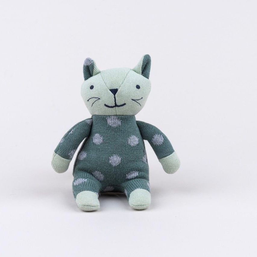 Cute Baby Kitty Knitted Toy with Gentle Rattle Sound - 41467