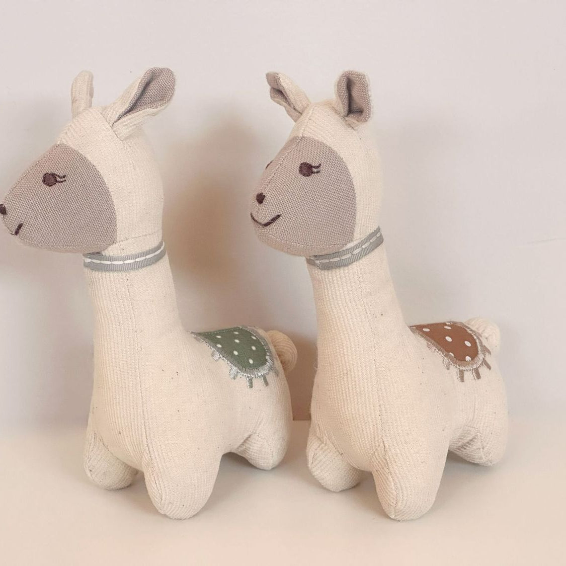 Llama & Latte Duo - Handmade Llama Rattle Toy Pack - 41508