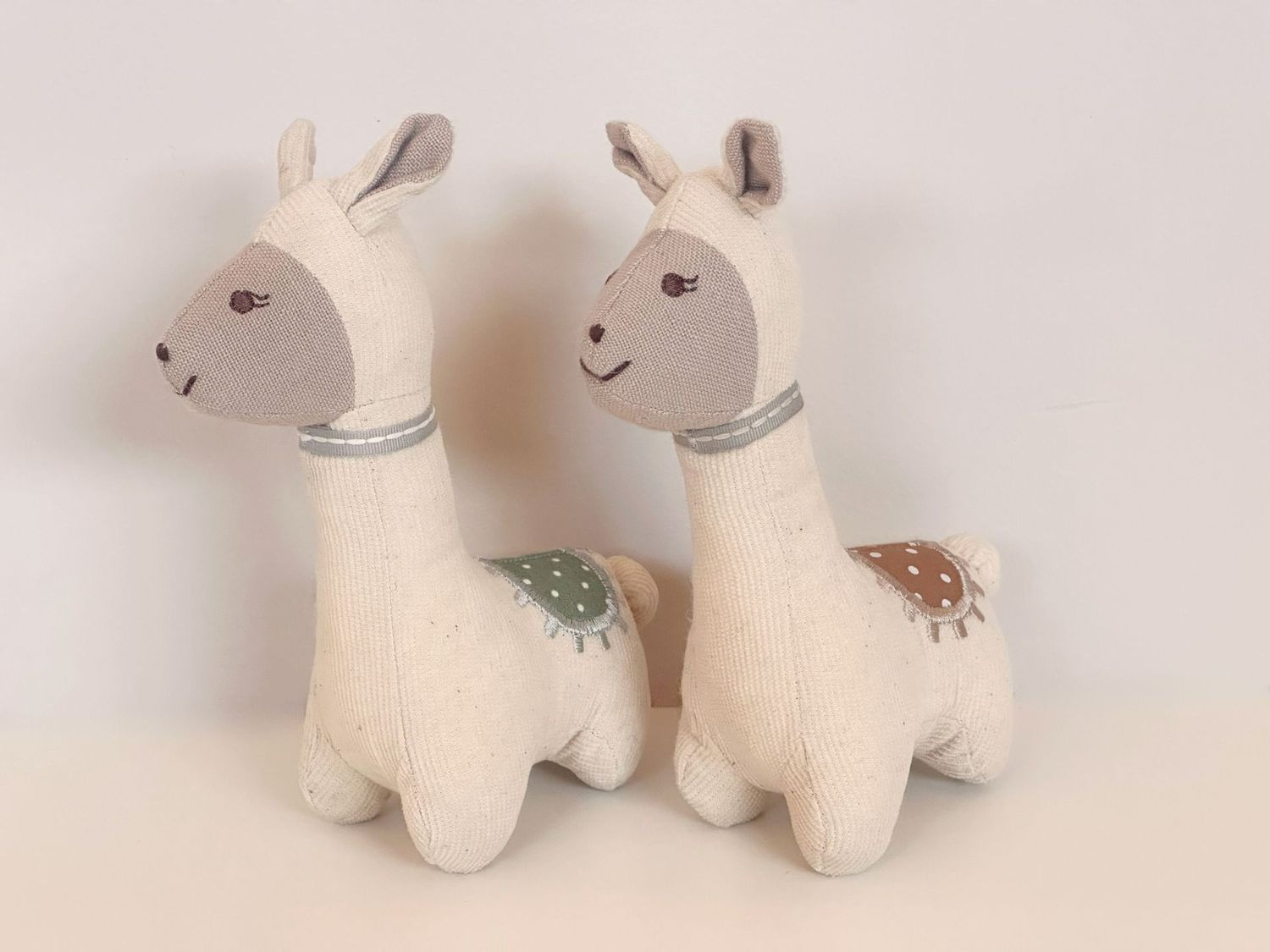 Llama & Latte Duo - Handmade Llama Rattle Toy Pack - 41508