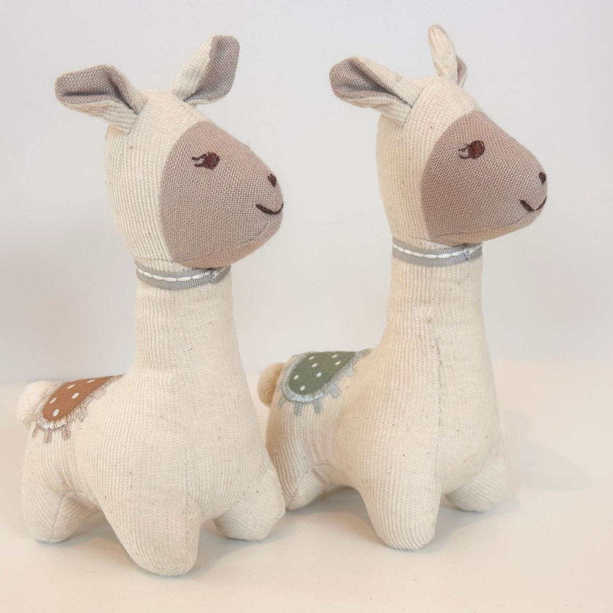 Llama & Latte Duo - Handmade Llama Rattle Toy Pack - 41508