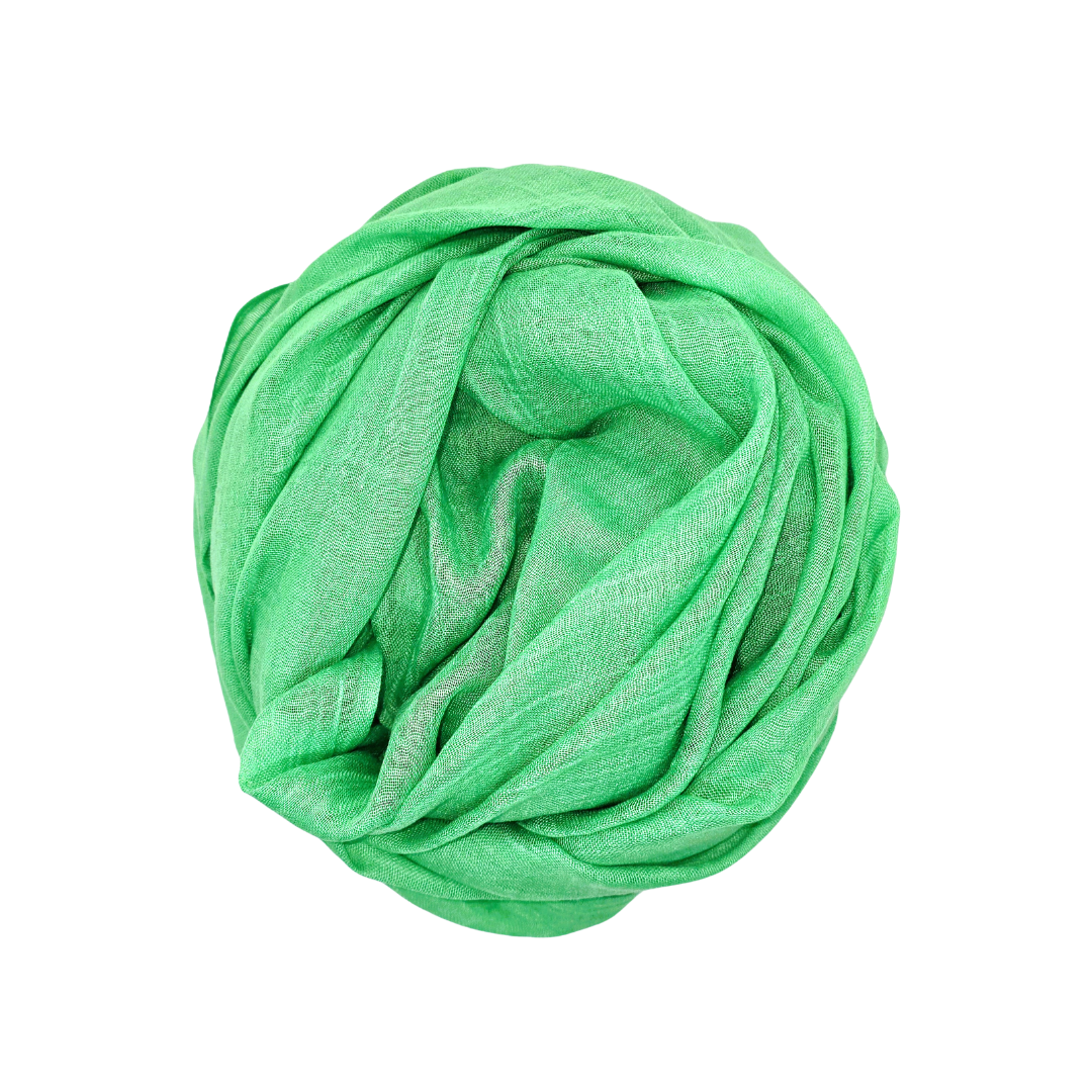 Beauty in Bamboo scarf in Lime Sorbet, a bright spring green, gathered loosely