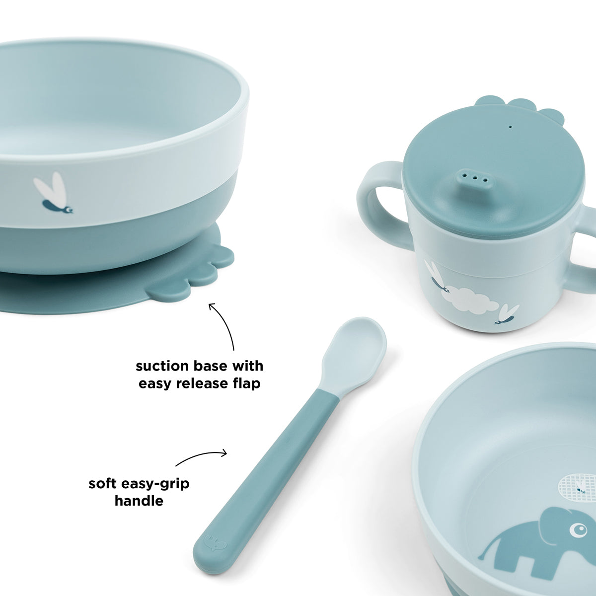 Done by Deer Foodie First Meal Set — Blue (lifestyle)
