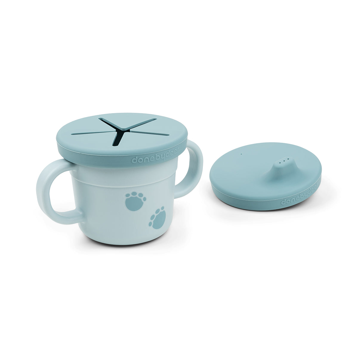 Done by Deer Foodie Spout and Snack Cup — Blue (detail)