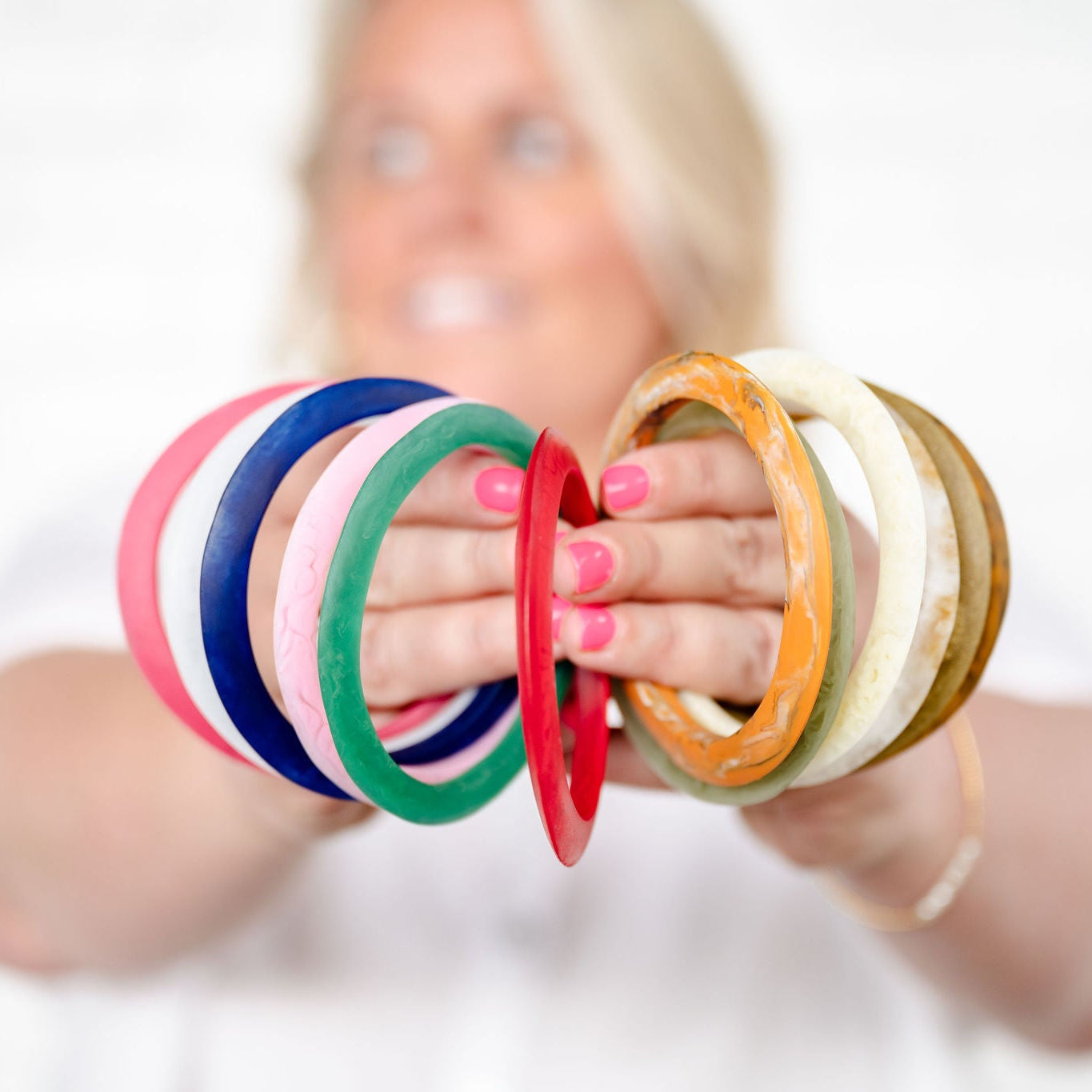 Point Resin Stacking Bangle
