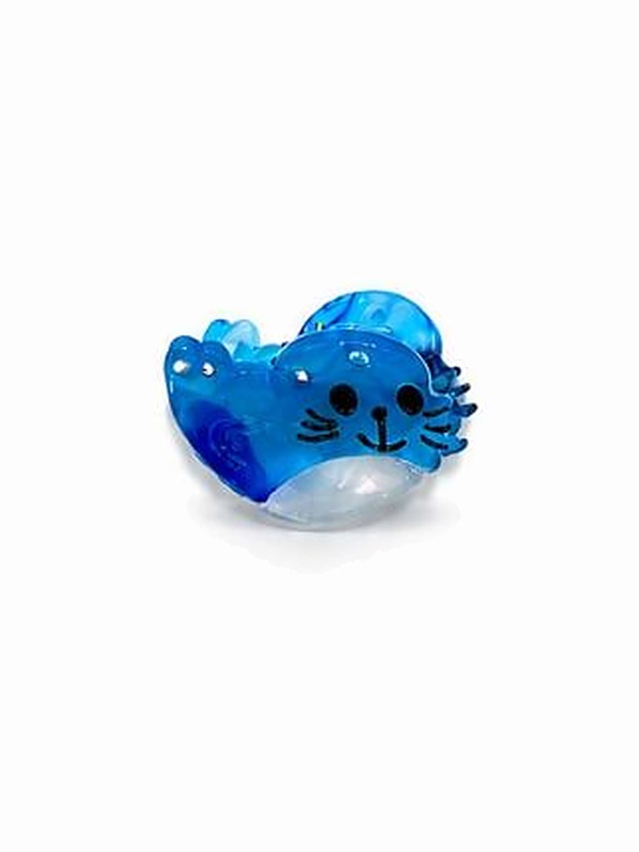 Blue Seal mini hair clip: a blue seal with whiskers