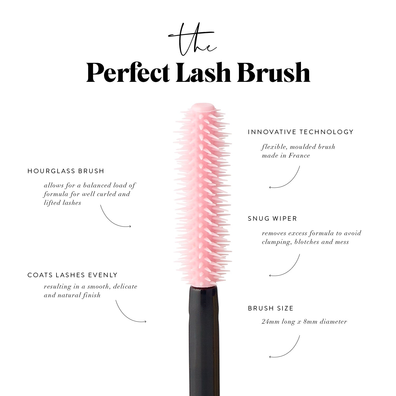 Lük Beautifood Lash Nourish Mascara in Black Tea — the brush
