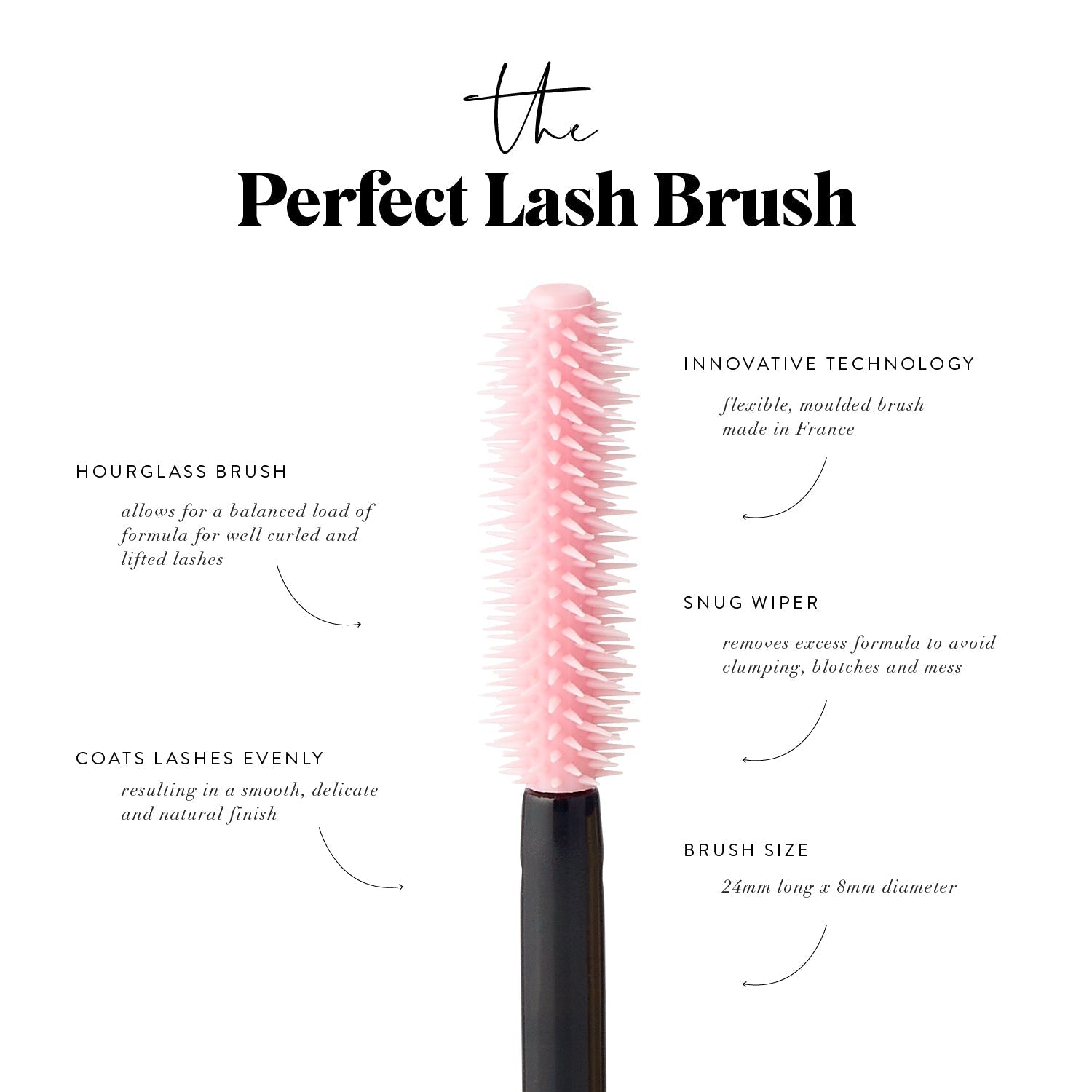 Lük Beautifood Lash Nourish Mascara in Espresso — the brush