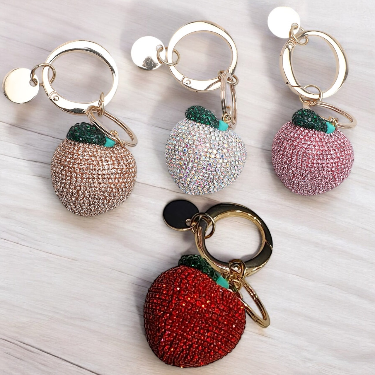 Bling Peach Keyrings