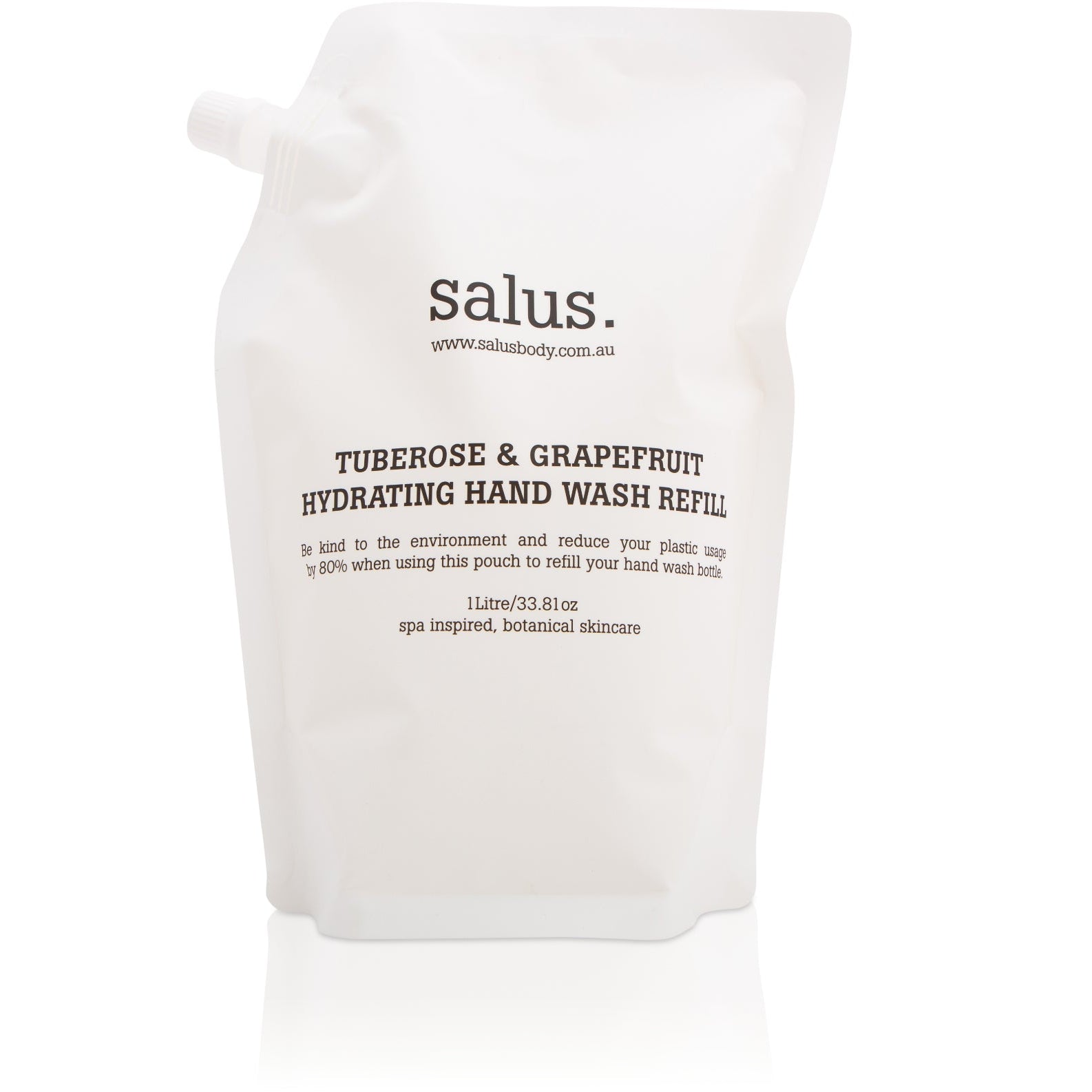 1 litre refill pouch of Salus Tuberose & Grapefruit Hydrating Hand Wash Refill