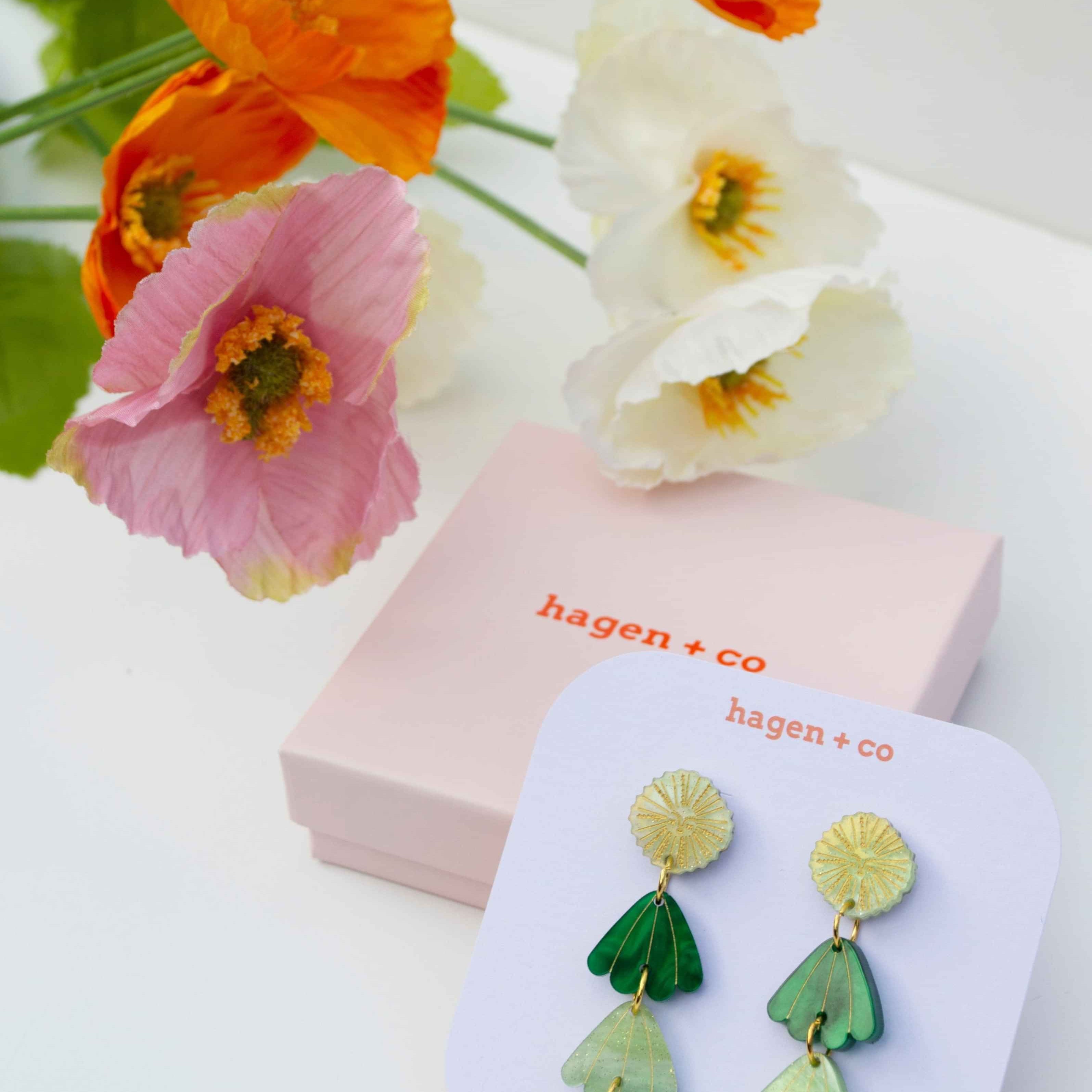 Goddess Earring - Coral