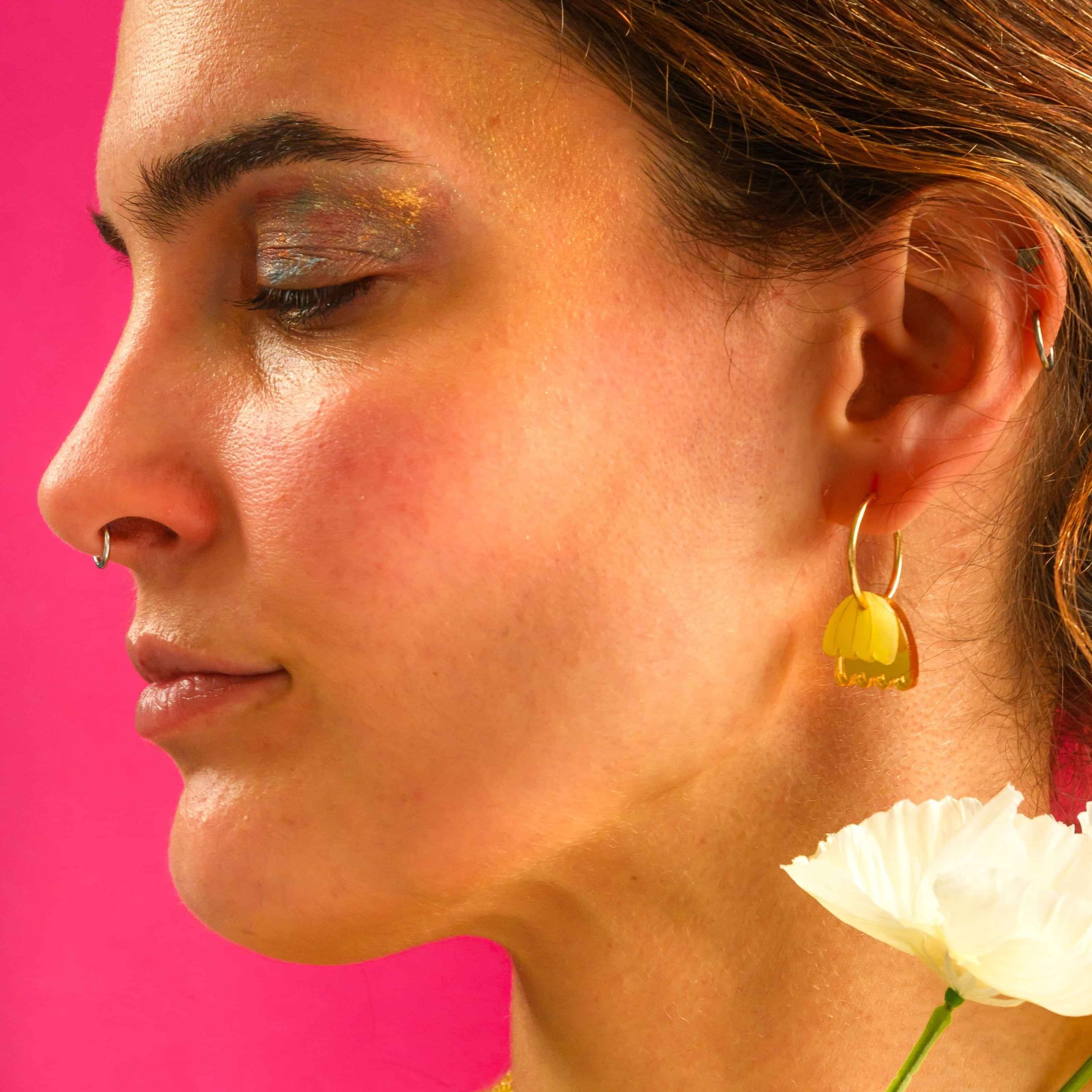 Palm Earring - Ocean