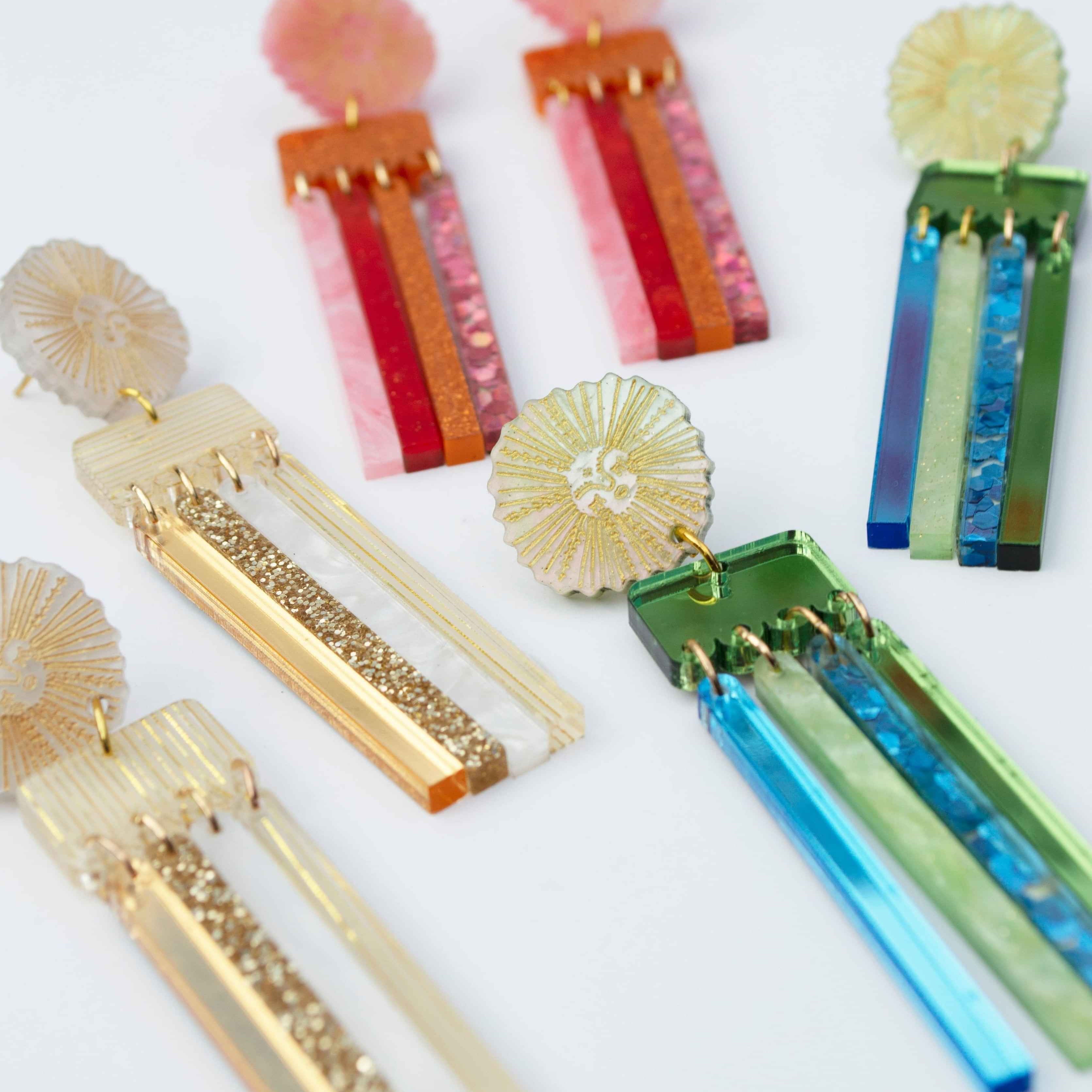 Goddess Earring - Coral