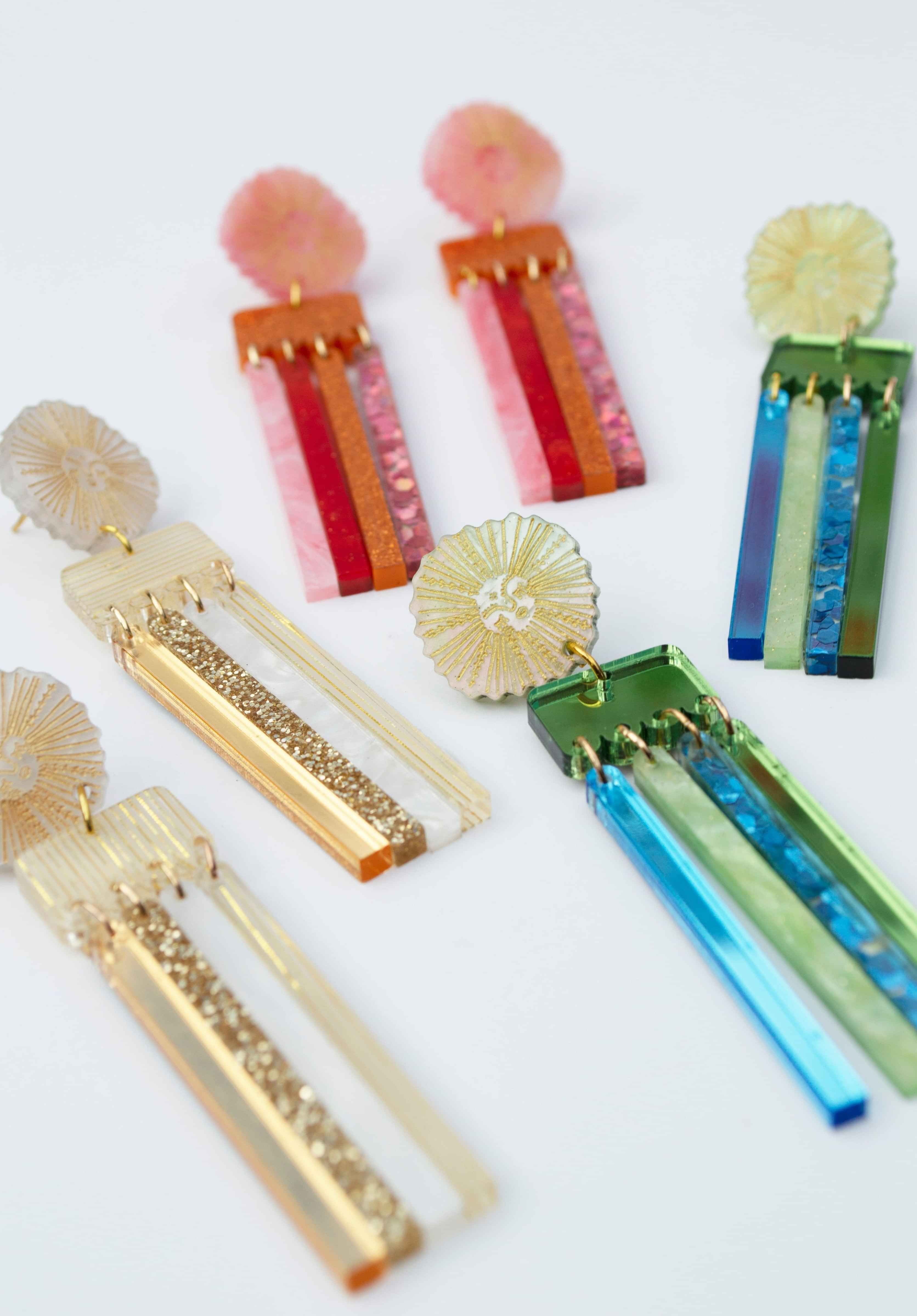 Goddess Earring - Coral