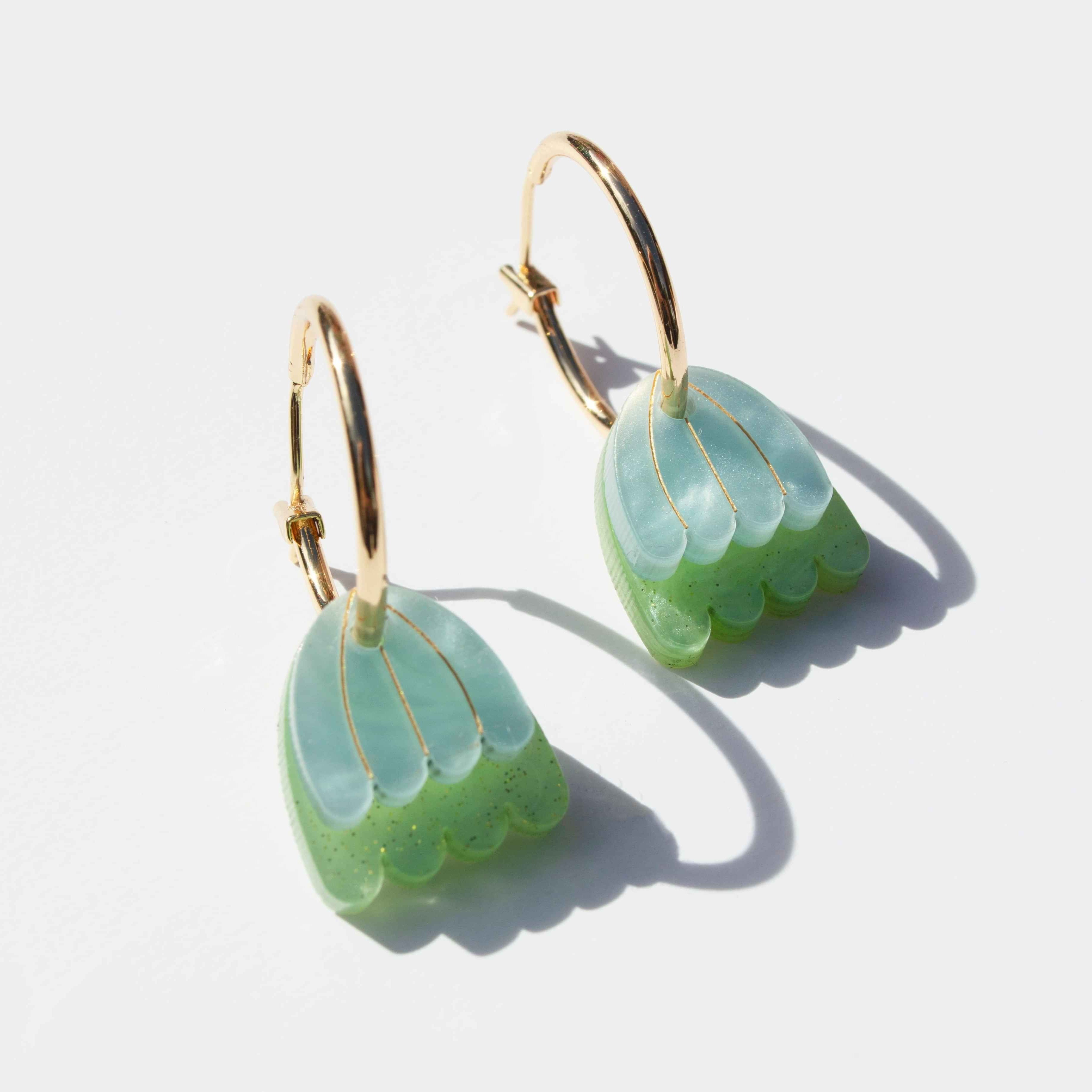 Palm Earring - Ocean