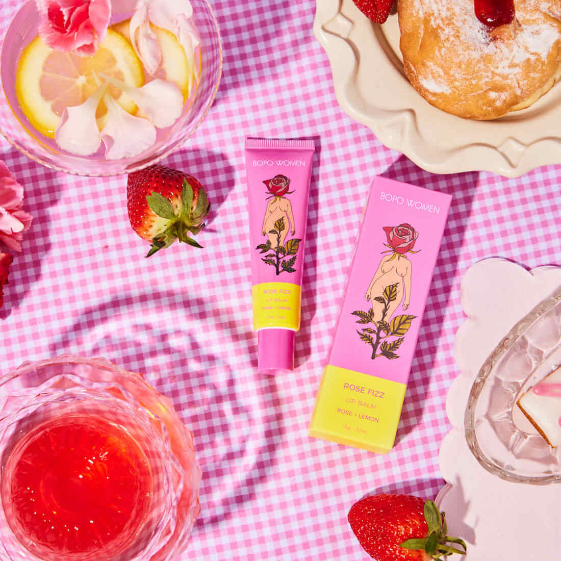 Rose Fizz Lip Balm - Purple Merchant