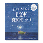 Cover of One More Book Before Bed with a child in a small boat holding a lantern under a starry sky