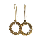 Euro Gold petal-circle drop earrings, alternate view