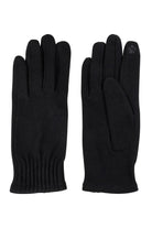 Pair of black Berber Rib Gloves with ribbed cuffs