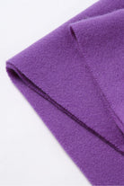 Fold edge detail of the Iris violet merino