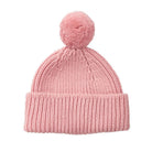 Peppi Baby Knit Hat - Soft Cotton Rib Knit with Pompom - 41452