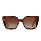 Soluna sunglasses front-on: a squared tortoise frame with brown gradient lenses