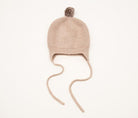Huggie Baby Bonnet - Garter Knit with Pompom - 41503