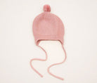 Huggie Baby Bonnet - Garter Knit with Pompom - 41503