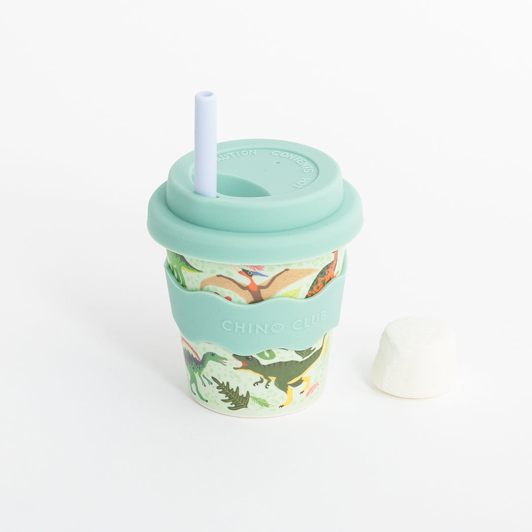 Green Dino Babychino Cup 4oz