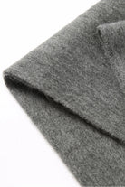 Fold edge detail of the Light Charcoal grey scarf
