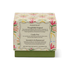 Back of the gift box: designed in Nashville, soy wax and cotton wicks, never tested on animals, made to be reused.
