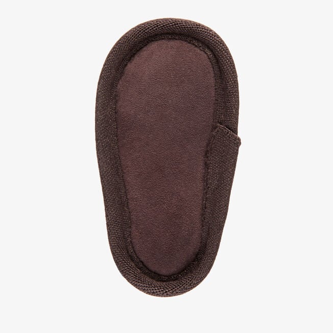 Soft suede sole of the chocolate Platinum Baby Bootie