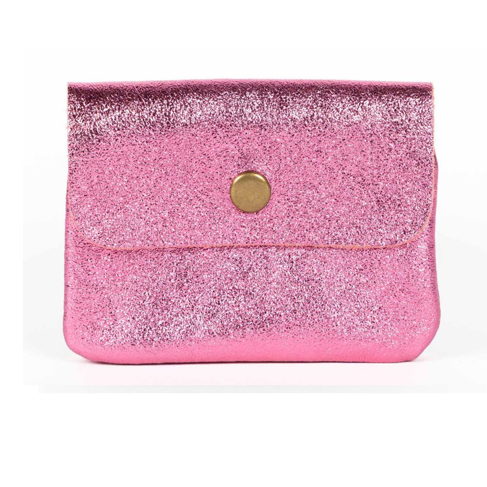 MAISON FANLI Coin Purse - Metallic Leather - Candy