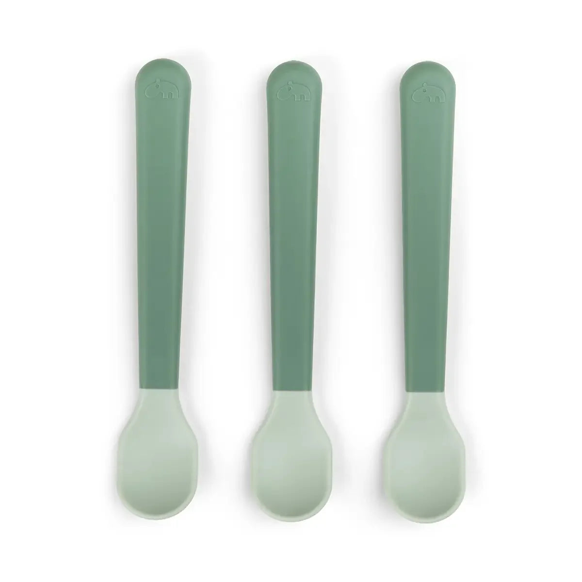 Done by Deer Foodie Easy Grip Spoons — Green (front)