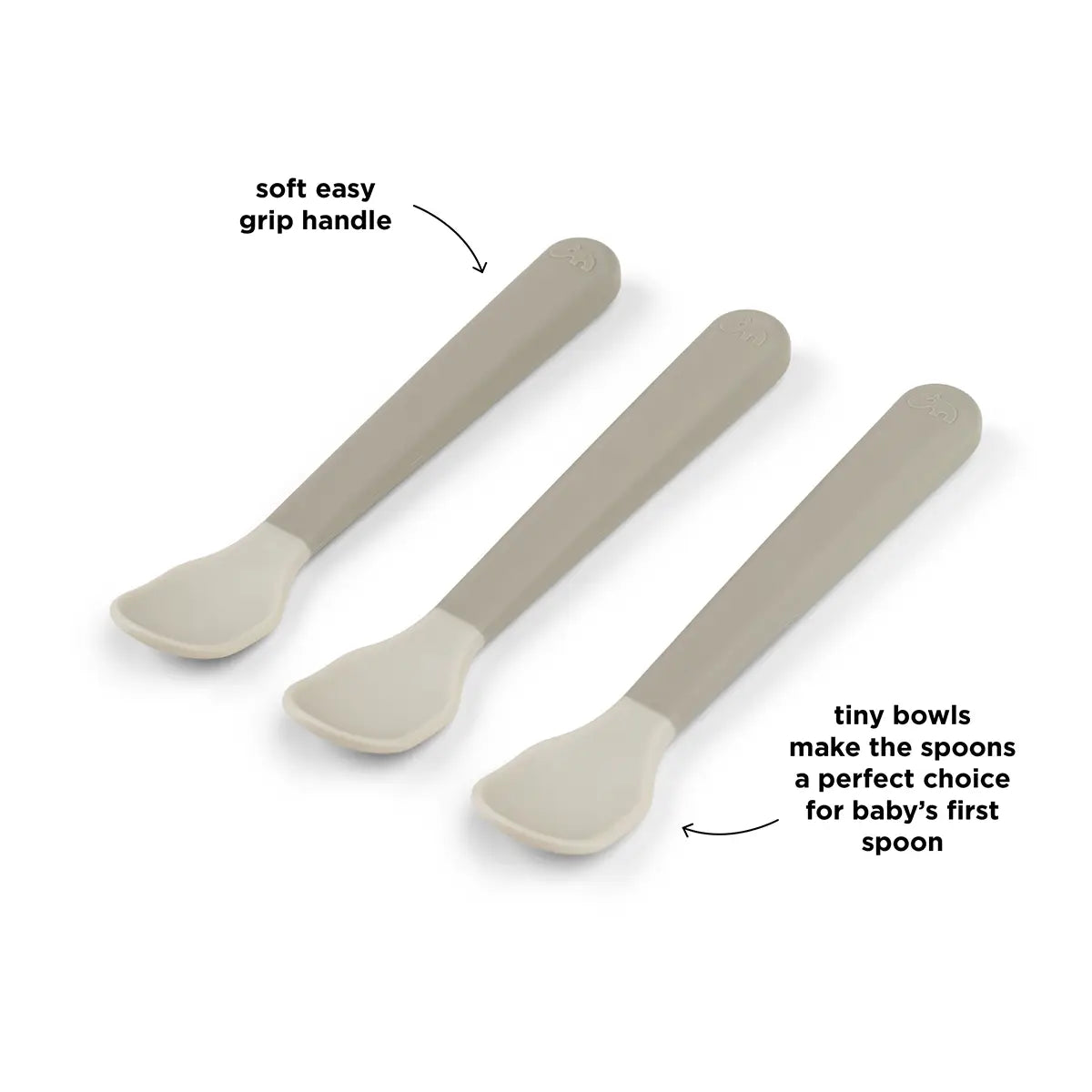 Done by Deer Foodie Easy Grip Spoons — Sand (detail)