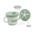 Done by Deer Foodie Spout and Snack Cup — Green (lifestyle)