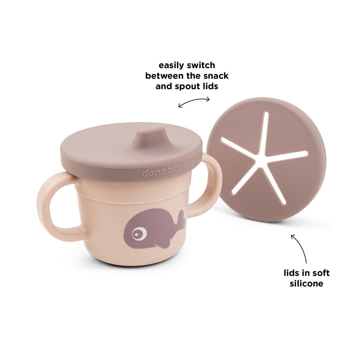 Done by Deer Foodie Spout and Snack Cup — Powder (lifestyle)