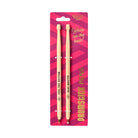 Two timber drumstick-shaped ballpoint pens on a hot pink Gentlemen's Hardware blister card