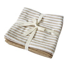 Katerina natural tea towel 3 pack folded and tied with a cream ribbon