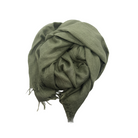 Beauty in Bamboo scarf in Khaki, a soft olive green, bundled with fringing at the edge