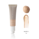 Lük Beautifood Instant Glow Skin Tint in Nude 1 - Fair — open tube with colour swatch