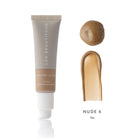 Lük Beautifood Instant Glow Skin Tint in Nude 6 - Tan — open tube with colour swatch