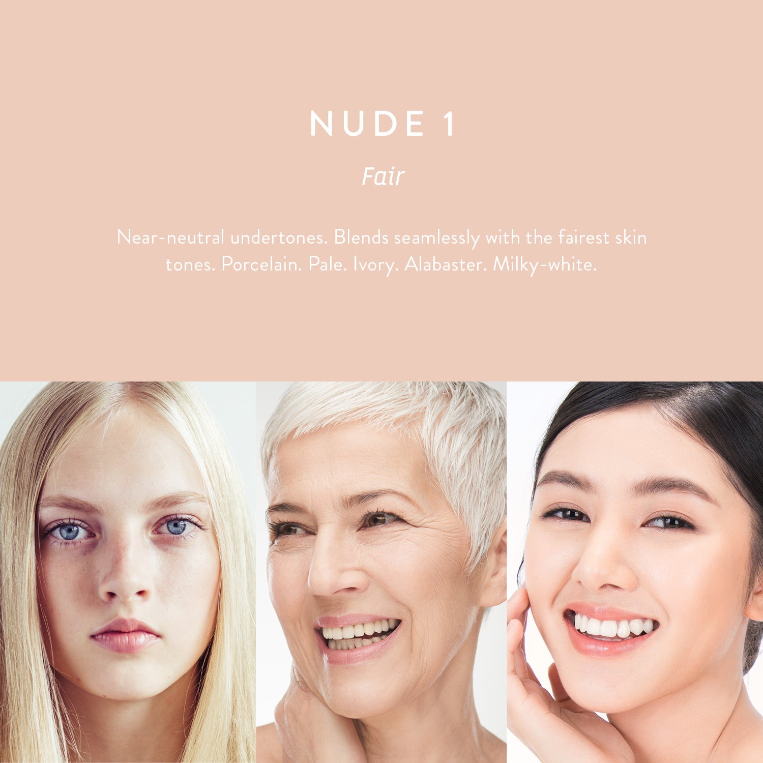 Lük Beautifood Instant Glow Skin Tint in Nude 1 - Fair — shade guide