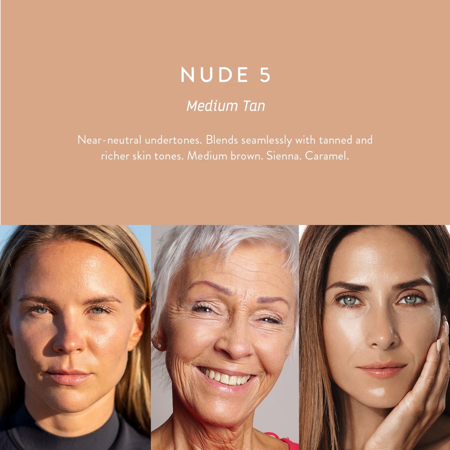 Lük Beautifood Instant Glow Skin Tint in Nude 5 - Medium Tan — shade guide