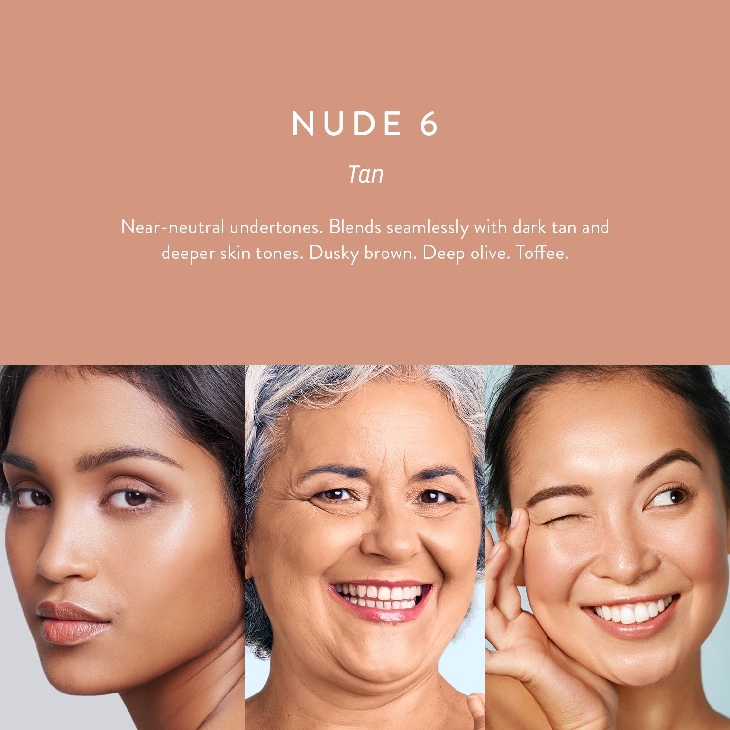 Lük Beautifood Instant Glow Skin Tint in Nude 6 - Tan — shade guide