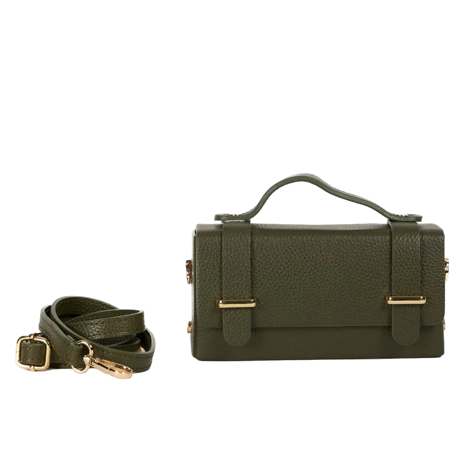 Maison Fanli Margot Clutch Bag - Leather - Khaki