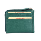 Back of the green wallet, showing the slots on the other side