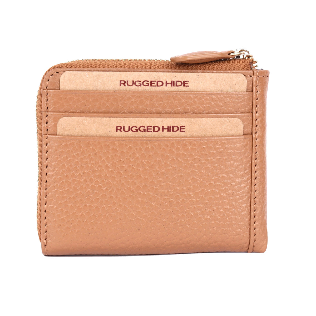 Back of the tan cards wallet, showing two more card slots