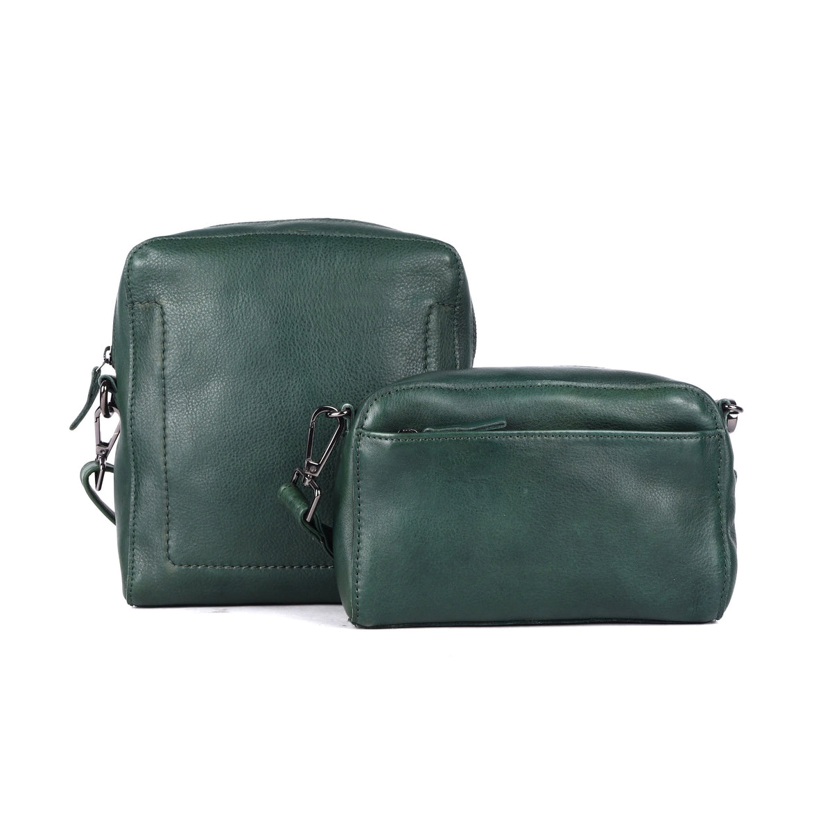 The green sling shown beside the smaller matching bag from the same range