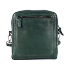 Back of the green sling bag, showing the zip pocket